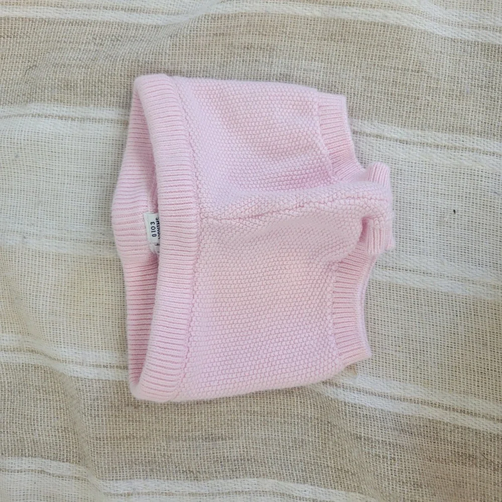 Janie and Jack Knit Dress Bloomers Outfit Pastel Pink Size 0 to 3 Months